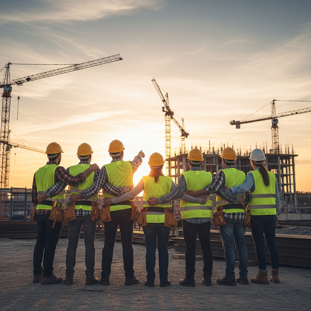 Black Fox construction team at work in Qatar